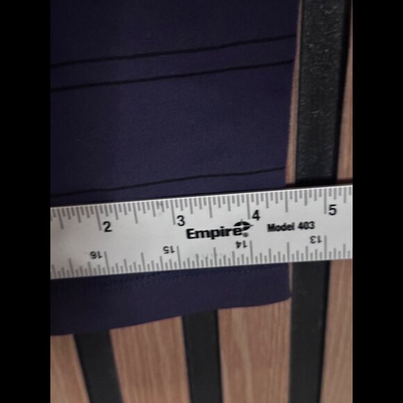 Prana Pants Medium Womens Blue Navy Stripe Cropped Pull On Leggings - Picture 6 of 9